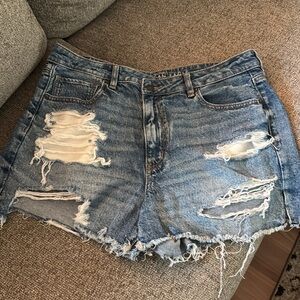 Distressed Denim Shorts